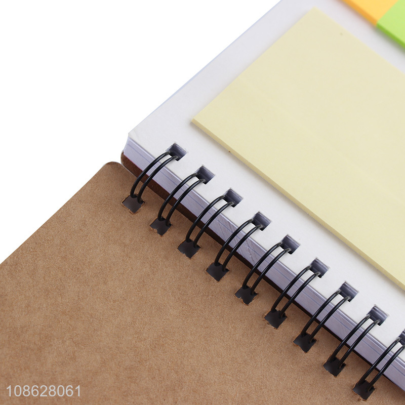 Hot selling spiral notebook set with ball pen and sticky notes