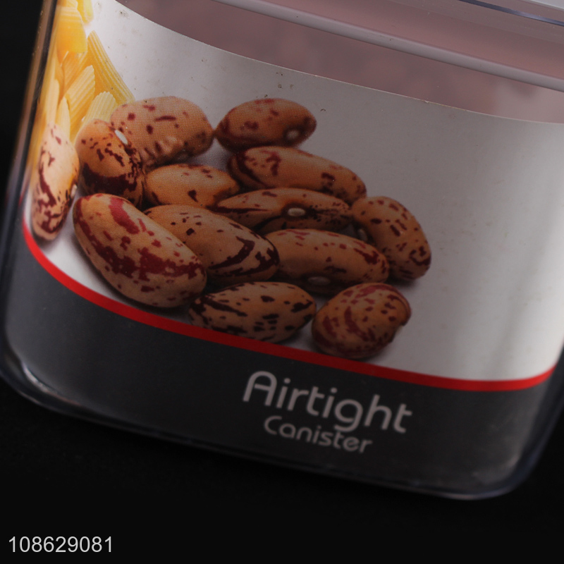 Hot sale transparent plastic cereal containers airtight storage jars