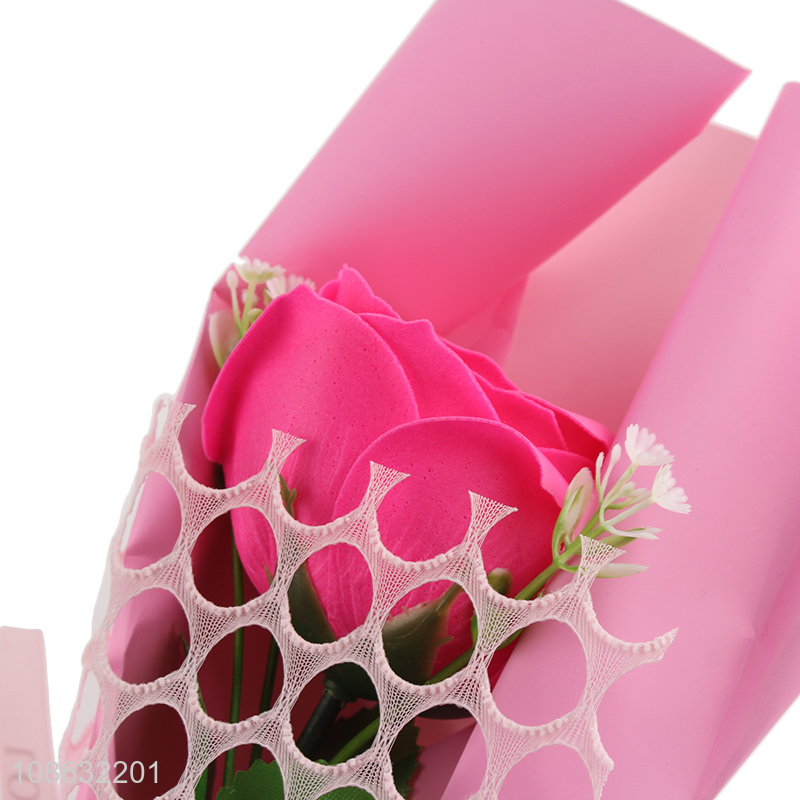 Wholesale artificial flower soap rose flower for Valentine's Day gift box