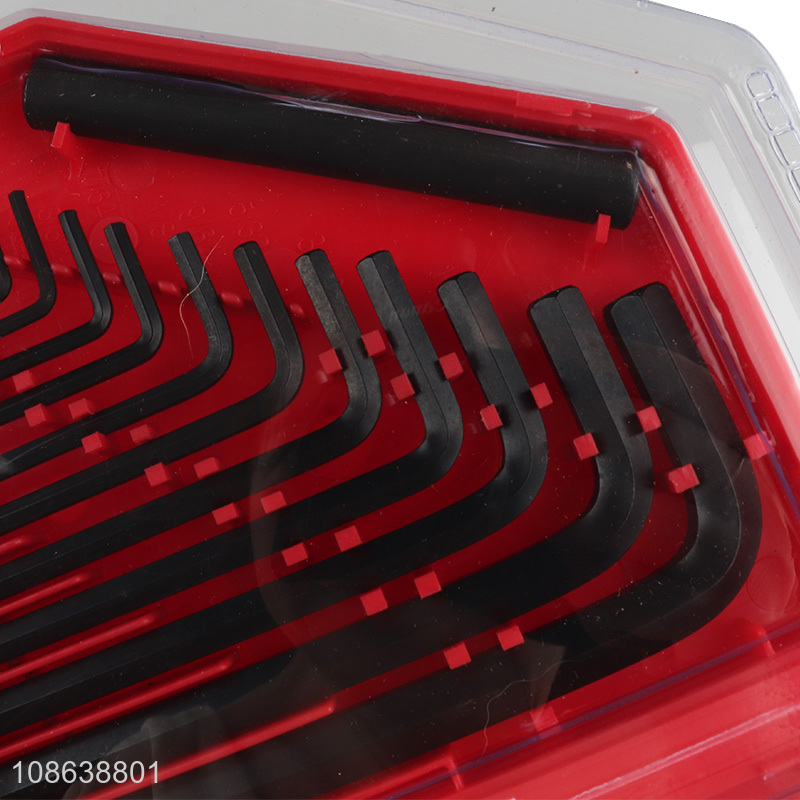 Wholesale 32pcs long/short arm flat head hex key allen wrench set