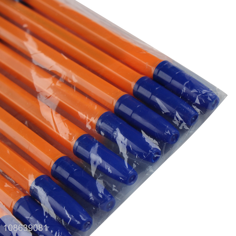 High quality 10pcs students stationery ballpoint pen for sale