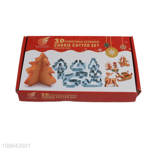 China factory 8pcs christmas scenario cookies cutter set cookies mould