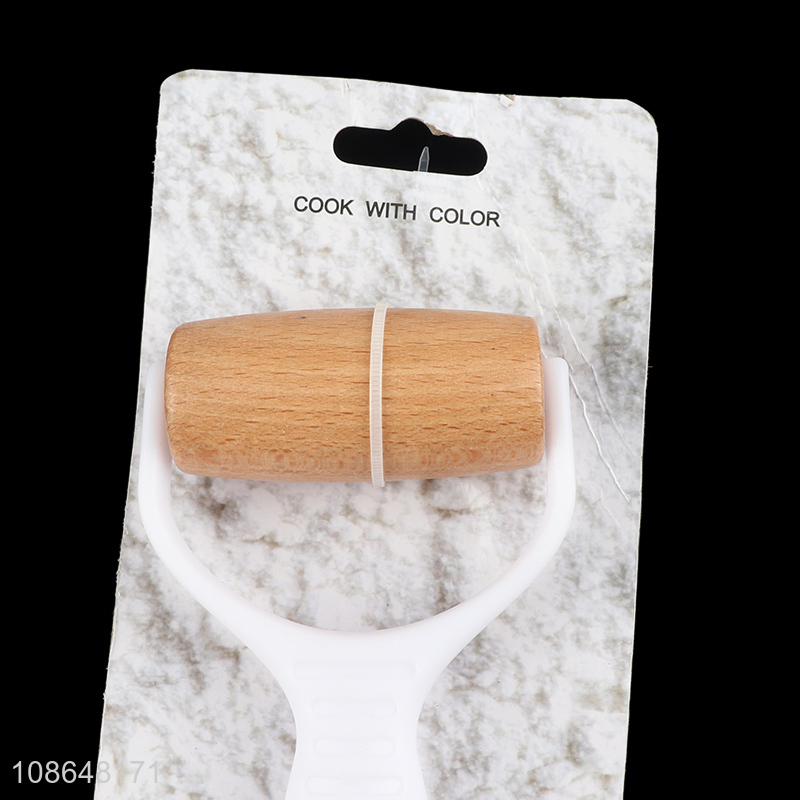 Wholesale 2-in-1 baking tools pizza lattice cutter with rolling pin