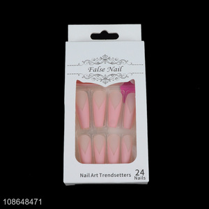 Best selling pink <em>nail</em> art women <em>fake</em> <em>nail</em> suit for <em>nail</em> decoration