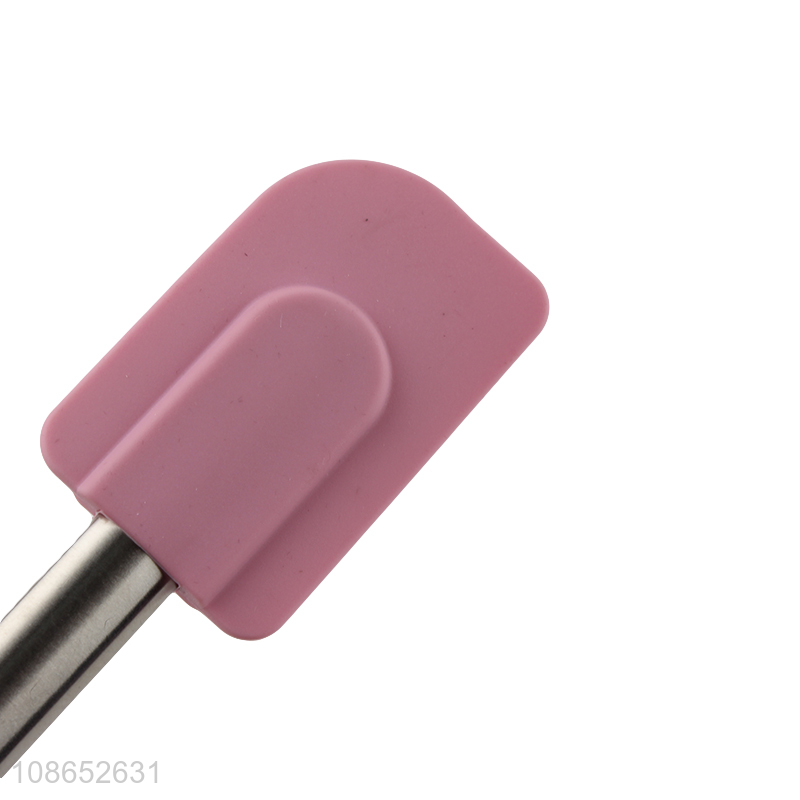 Online wholesale silicone cake cream butter spatula with metal handle