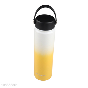 Factory wholesale stainless steel vacuum insulated water bottle with handle