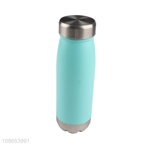 Wholesale spill-proof lid stainless steel double wall insulated water bottle