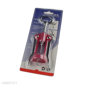 Wholesale zinc alloy wing corkscrew wine opener for waiter