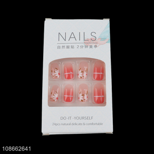 Online wholesale 24pcs decorative <em>fake</em> <em>nail</em> artificial <em>nail</em> set