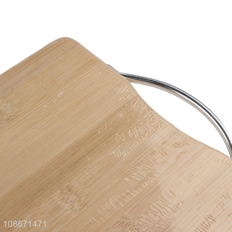 Good price eco-friendly natural bamboo chopping board with handle