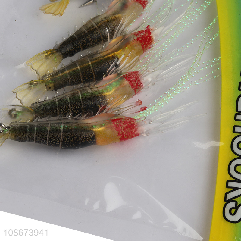 Top products fishing simulated shrimp baits with hook