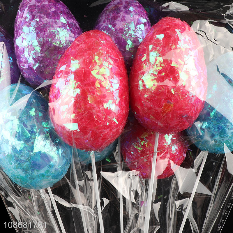 Wholesale foam Easter egg picks for craft and Easter party decoration