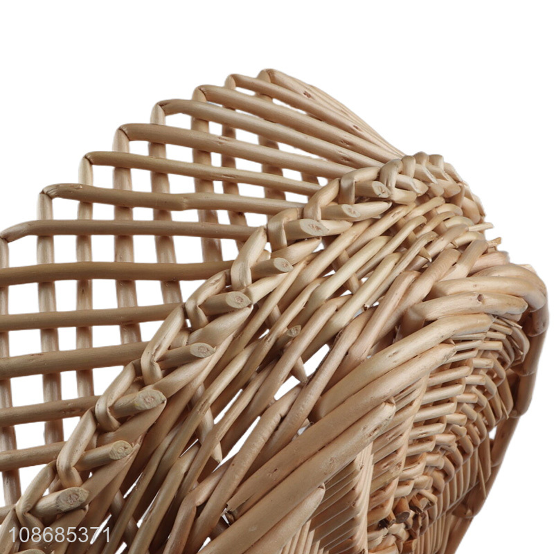 Hot sale 4pcs woven wicker storage basket natural serving basket for kitchen