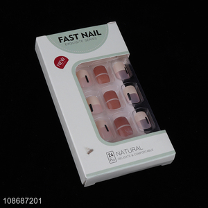 Top quality natural fast press <em>nail</em> art girls <em>fake</em> <em>nail</em> kit