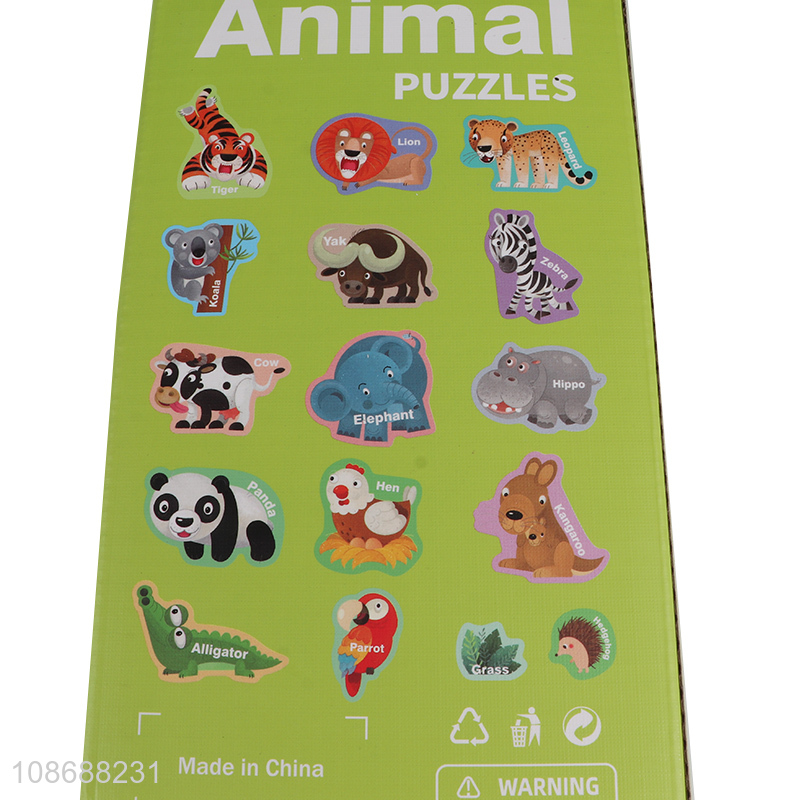 Wholesale 30pcs cartoon animal puzzle magnets kids educational toy