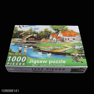 Online wholesale 1000 pieces puzzle go fishing jigsaw puzzle