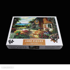 High quality 1000 pieces puzzle ocen view villa jigsaw puzzle