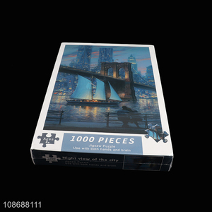 Hot sale 1000 pieces puzzle night view of the city jigsaw puzzle