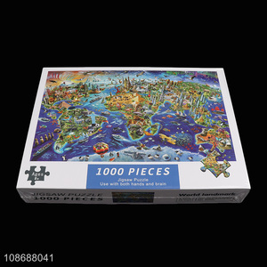 China imports 1000 pieces puzzle world landmark jigsaw puzzle