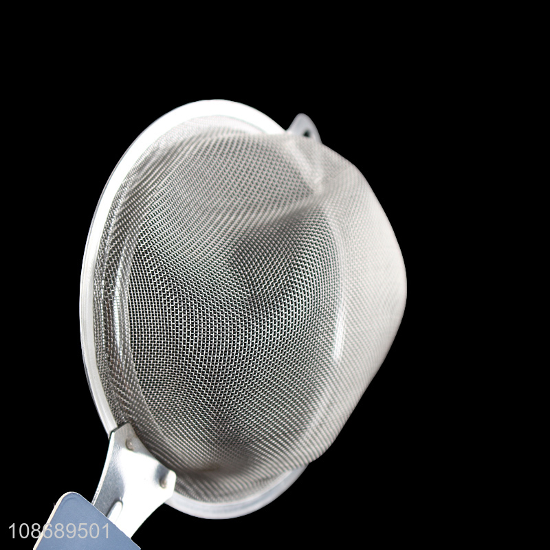 Good quality kitchen tools stainless steel fine mesh strainer with handle