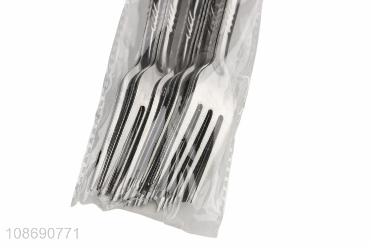 Wholesale 12pcs 4 designs stainless steel fork set dinner fork set