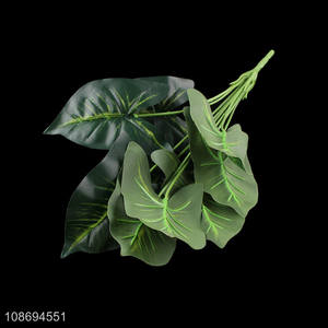 Good sale green 9heads natural decorative fake leaves artificial plants wholesale