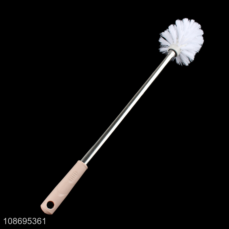 Hot selling bathroom accessories handheld toilet brush with stainless steel handle