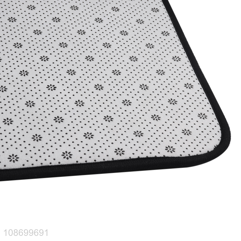 Hot selling non-slip polyester bathroom door mat floor mat wholesale