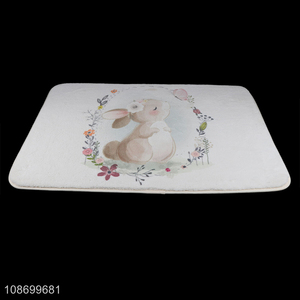 Top selling household rabbit printed floor mat door mat wholesale