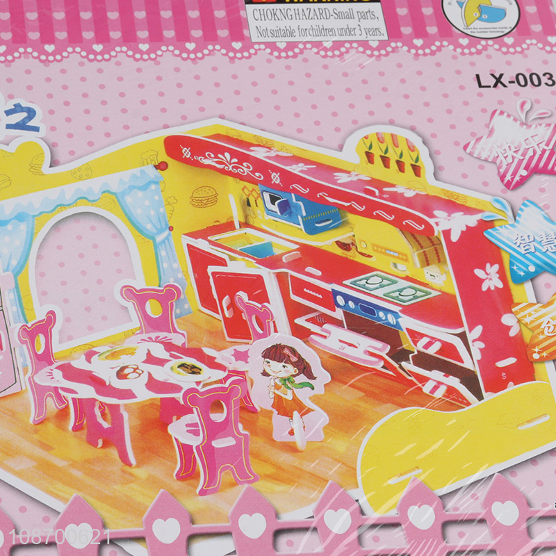New product 81 pieces DIY 3D funny kitchen puzzle for girls boys