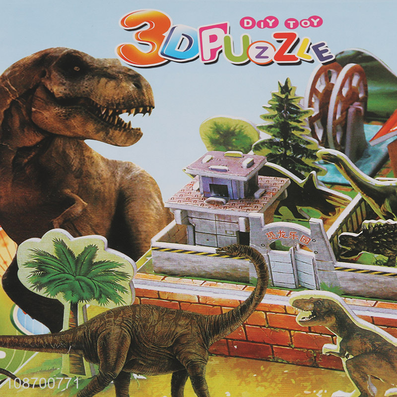 Hot selling DIY 3D dinosaur paradise jigsaw puzzle toys for boys