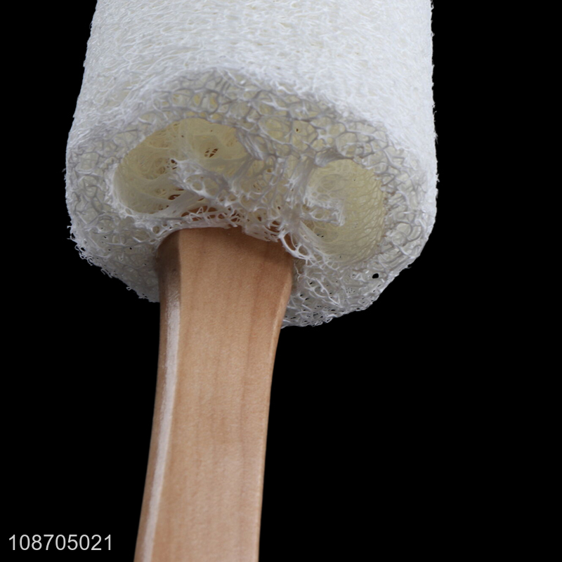 Factory supply exfoliating bath sponge bath brush with long handle