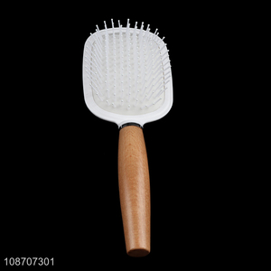 New product wooden handle massage airbag comb hairbrush with mirror