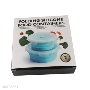 China products folding silicone food container preservation box for sale