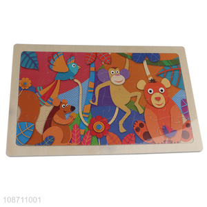 Top quality wooden kids animal puzzle toys jigsaw toys for sale