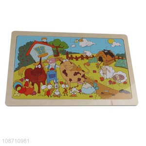 Top selling cartoon wooden children puzzle jigsaw toys for educational toys