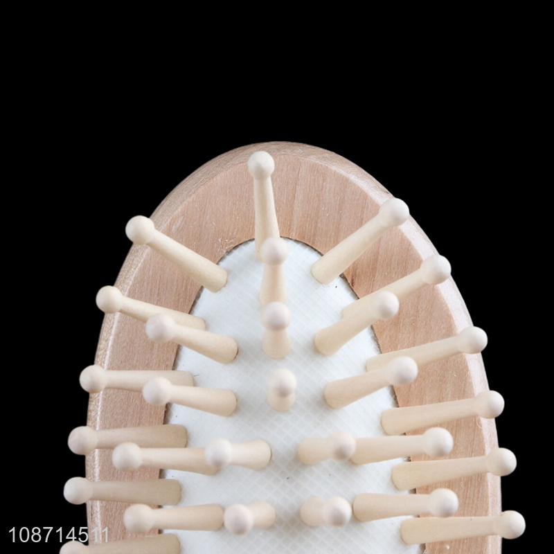 New product portable anti-static wooden airbag massage hair brush