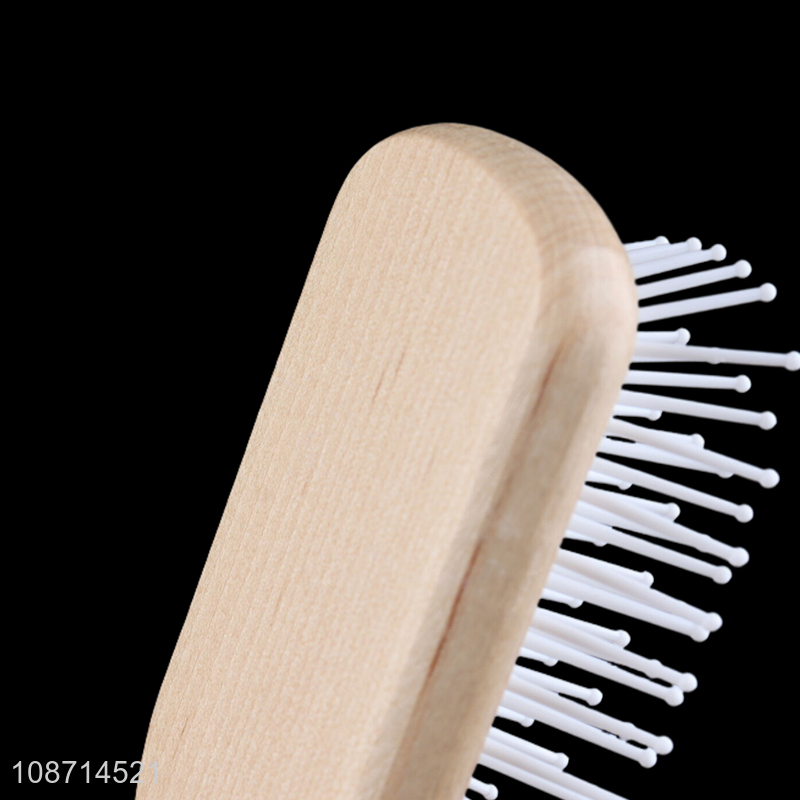 Good quality soft scalp massage airbag comb wooden paddle hairbrush