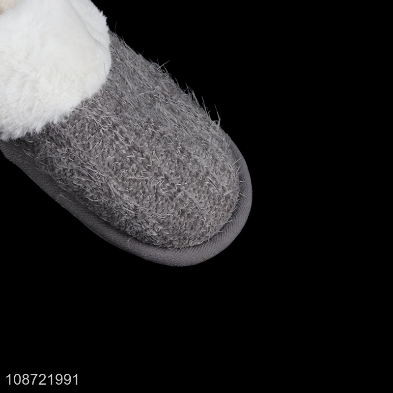 Hot selling women's winter soft anti-slip fleece lined house slippers