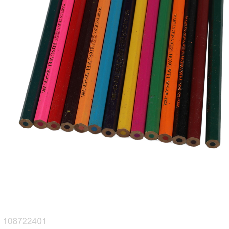 New arrival lead-free 18colors hexagonal color pencils for drawing