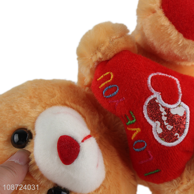 Wholesale cute stuffed animal toy Valentines plush bear for girlfriend