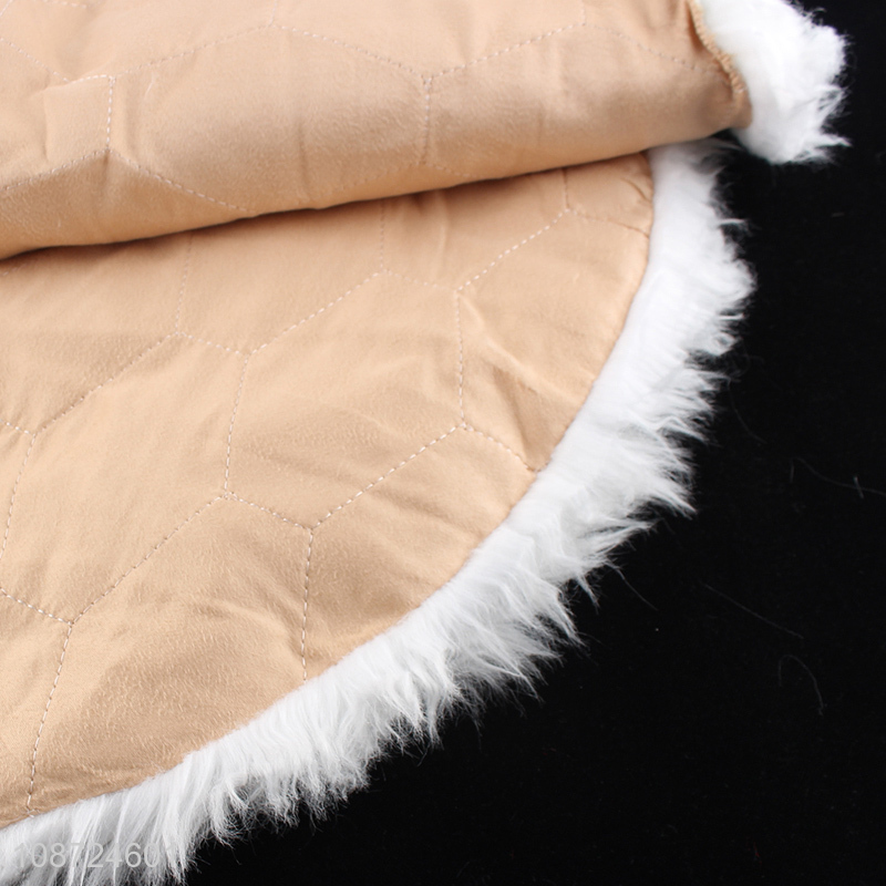 New product round anti-slip fluffy floor mat faux fur floor carpet rugs