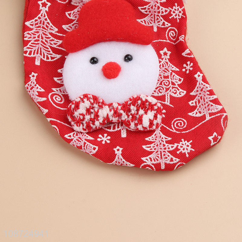 Low price snowman christmas stocking hanging ornaments for xmas tree