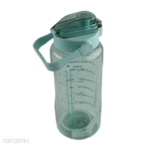 Hot selling 2000ml motivative gym fitness water bottle with handle