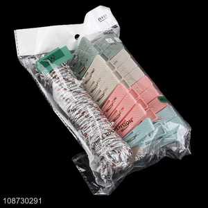 Latest design plastic clothes pegs laundry drying clothes line set for sale