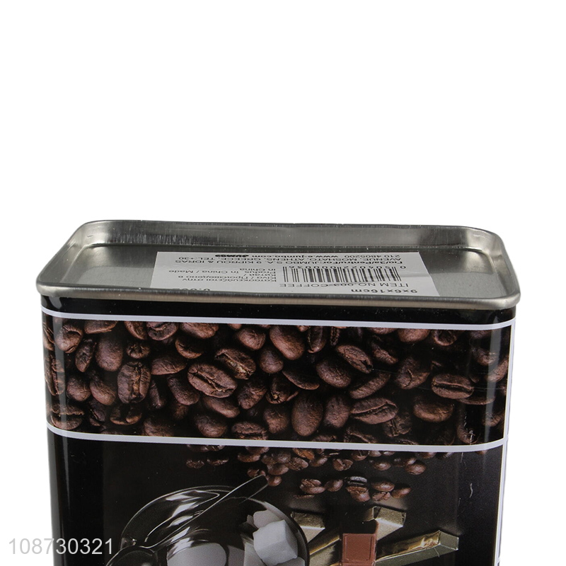 Hot selling rectangular tin coffee tin box food storage containers wholesale