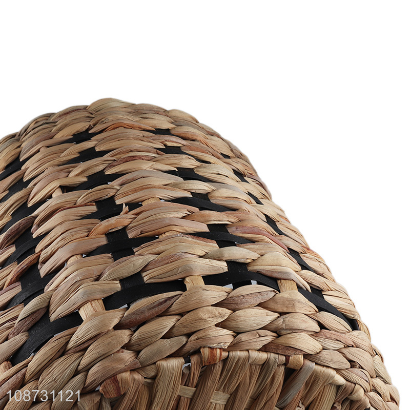 Wholesale natural wicker storage basket handwoven water hyacinth storage basket