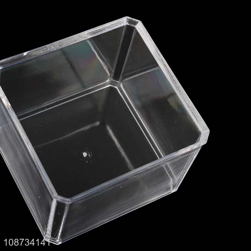 Top quality clear plastic makeup organizer cosmetic lipstick display storage box