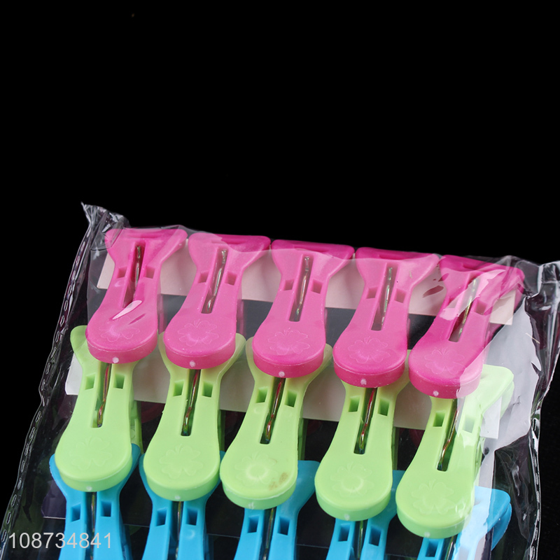 Yiwu market 20 pieces plastic heavy duty clothes pegs clothespins