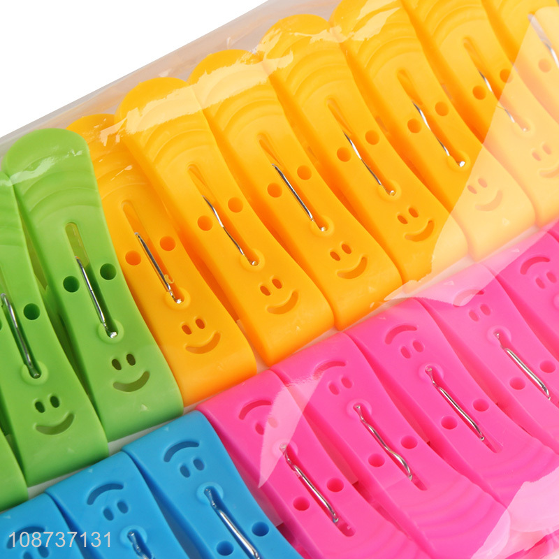 Factory price 26pcs colorful plastic clothing clips clothes pegs